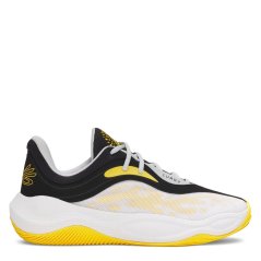 Under Armour Curry Splash 25 Basketball Trainers Adults Black/Wht/Taxi