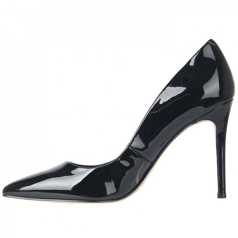 Linea Stiletto High Heel Shoes Black Patent