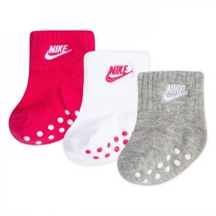 Nike Grippy Sock 3pk Baby Rush Pink