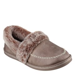 Skechers Women's Cozy CampF Full Fit Slippers Taupe