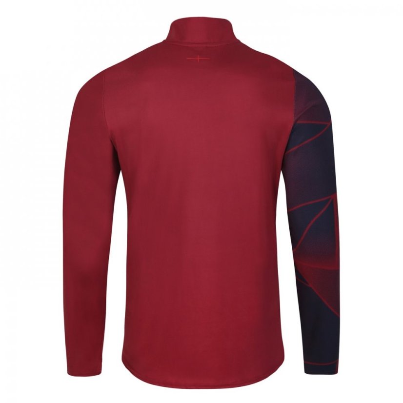 Umbro England Rugby Warm Up Mid Layer Top 2023 2024 Adults Red/Navy