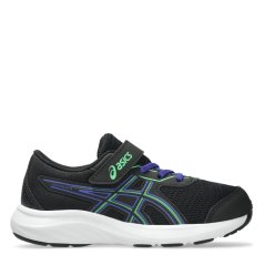Asics ASICS Contend 9 PS Kids Road Running Shoes Black/Vital Grn