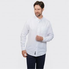 Howick Howick Classic Oxford Long Sleeve Shirt White