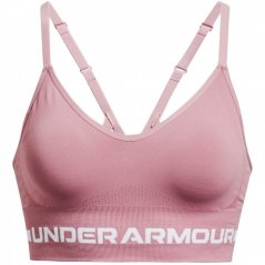 Under Armour Seamless Low Impact Longline Sports Bra Pink Elixir