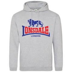 Lonsdale Printed Logo Hoodie Grey 2