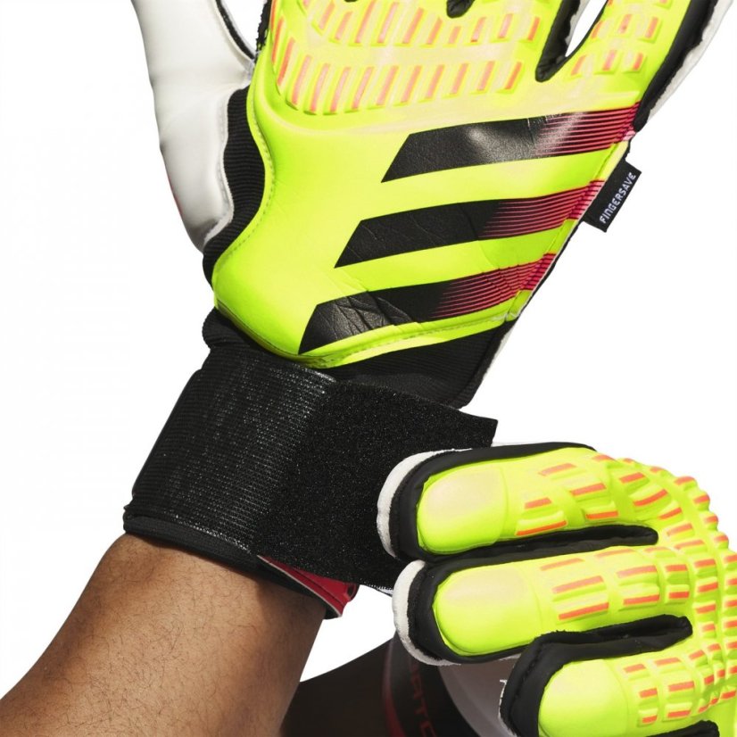 adidas Predator Match Fingersave Gloves Mens Yellow/Black