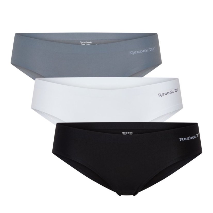 Reebok 3 Pack Womens Briefs Suki Blk/Wht/Gry