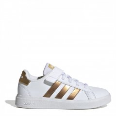 adidas Grand Court 2.0 Shoes Juniors Ftwwht/Magold