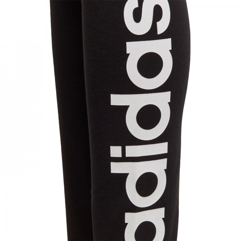 adidas Essentials Linear Tights Junior Girls Black/White