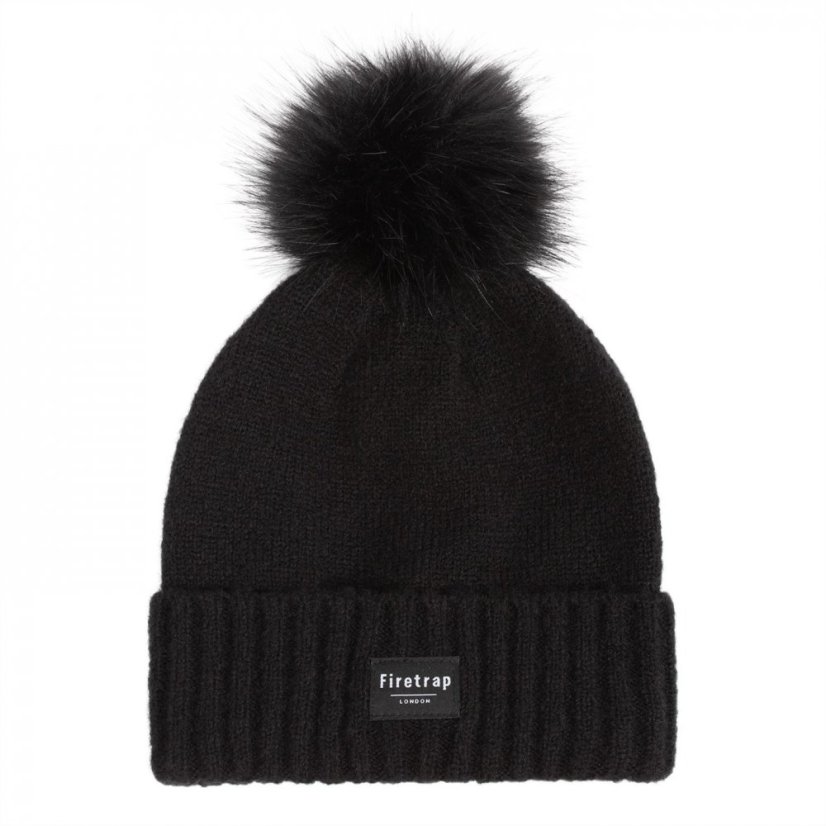 Firetrap Knit Bobble Ld41 Black