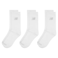 New Balance Crew Socks 3 Pack White