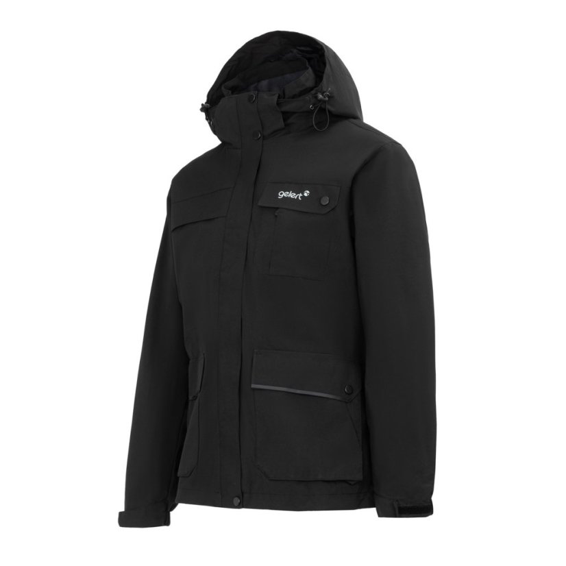 Gelert Women's 3-in-1 Windproof Fleece Lined Detachable Hood Long Sleeve Jacket Black