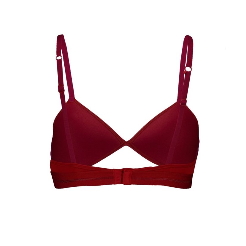 Puma Women's Peek A Boo Triangle Bralette Burgundy