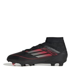 adidas F50 League Childrens Firm Ground Football Boots Black/Iron/Red