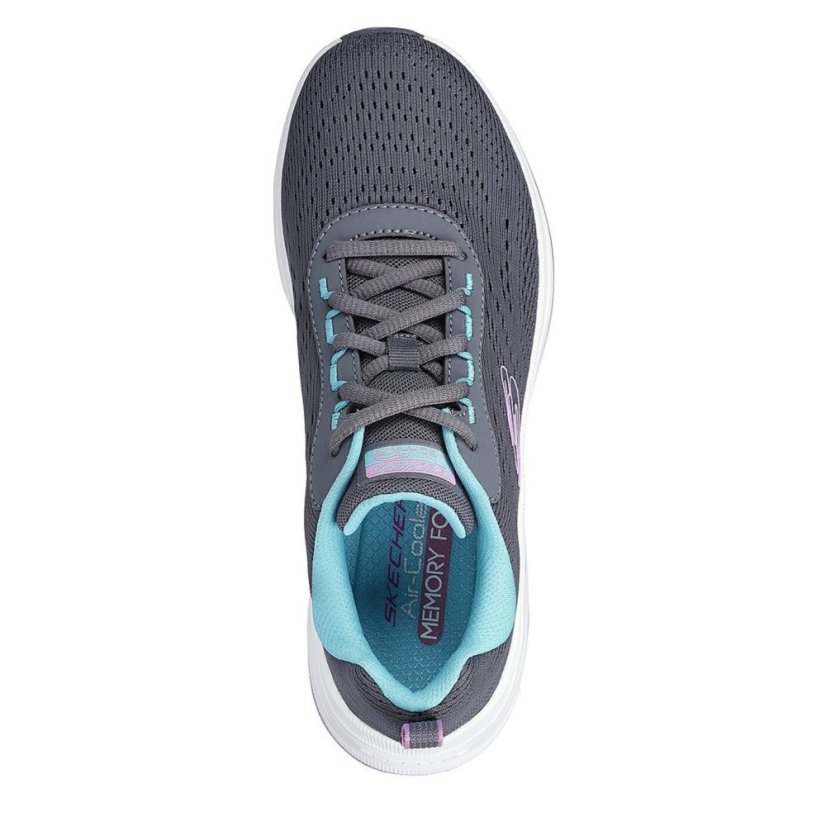 Skechers Engineered Mesh Lace-Up W Air-Cool Runners Womens Grey/Blue