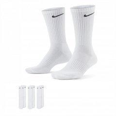 Nike Everyday 3 Pack Cotton Cushioned Crew Socks Mens White/Black