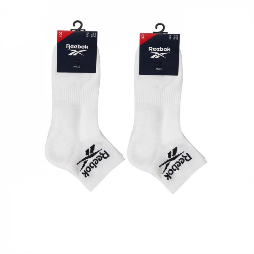 Reebok 6 Pair Sports Ankle Socks White