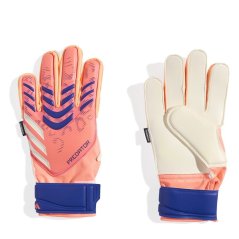 adidas Predator Match Fingersave Goalkeeper Gloves Juniors Orange/White