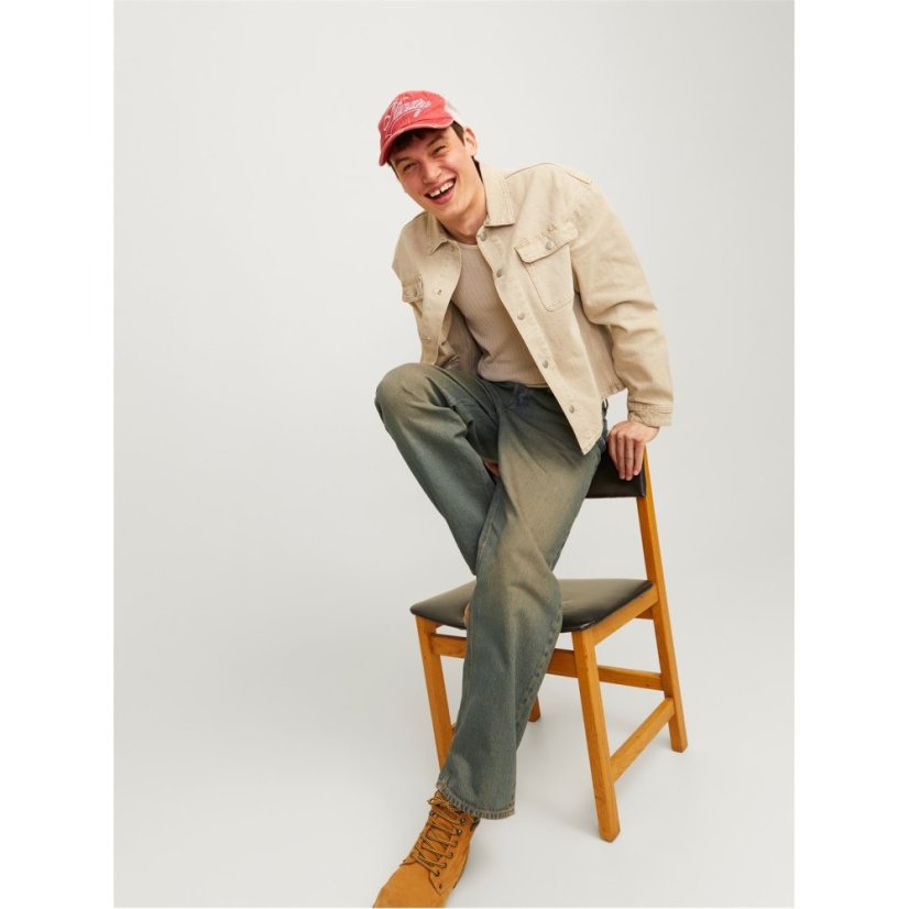 Jack and Jones Men's Alex Straight Leg Jeans Blue Denim