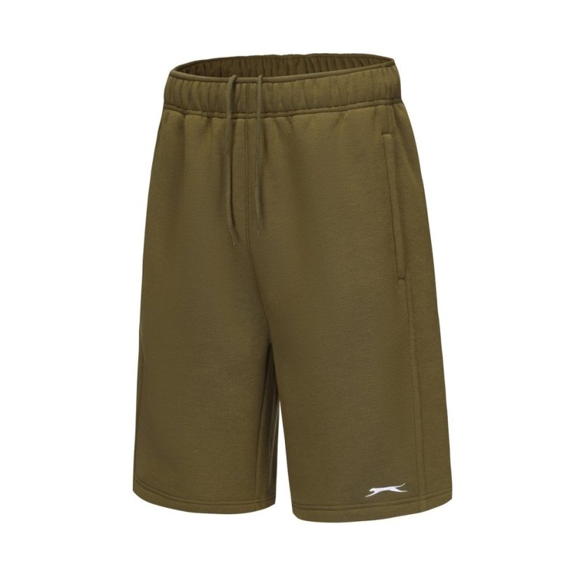 Slazenger Fleece pánske šortky Khaki