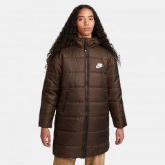 Nike Sportswear Therma-FIT Repel Women's Synthetic-Fill Hooded Parka Brown/White