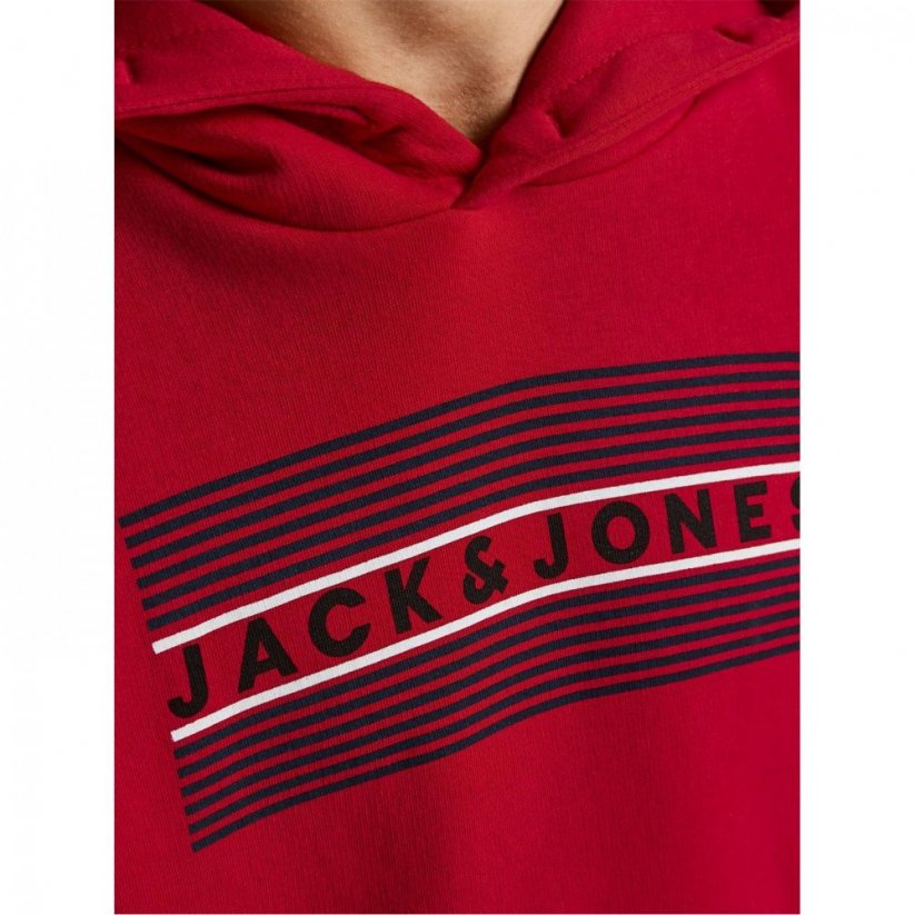 Jack and Jones Corp Logo Hoodie Junior Boys Red Play