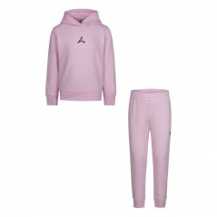 Air Jordan Fleece Hoodie and Jogger Tracksuit Set Pink/Black