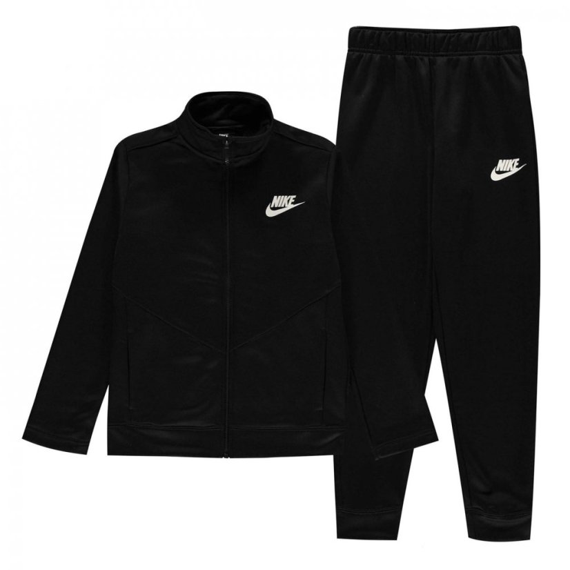 Nike NSW Poly Tracksuit Juniors Black/White