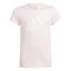 adidas Girls Essentials Linear T-Shirt Pink