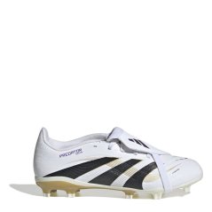adidas Predator League Fold-Over Tongue Childrens Firm Ground Football Boots White/Blk/Gold