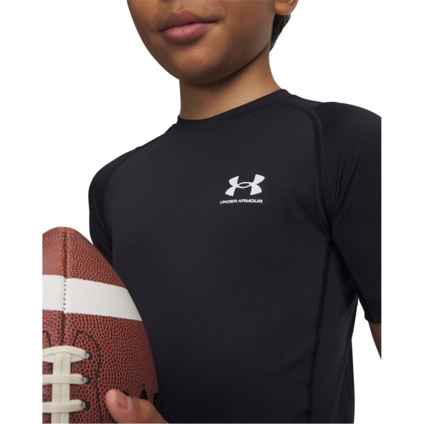 Under Armour HeatGear® Short Sleeve Boys Black