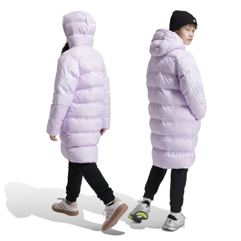 adidas Future Icons Long Padded Jacket Kids Ice Lavender