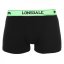 Lonsdale 2 Pack Trunks Mens Black/Fl Green