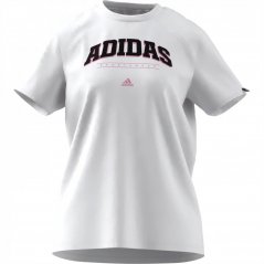 adidas Collegiate Graphic dámské tričko White/Pink