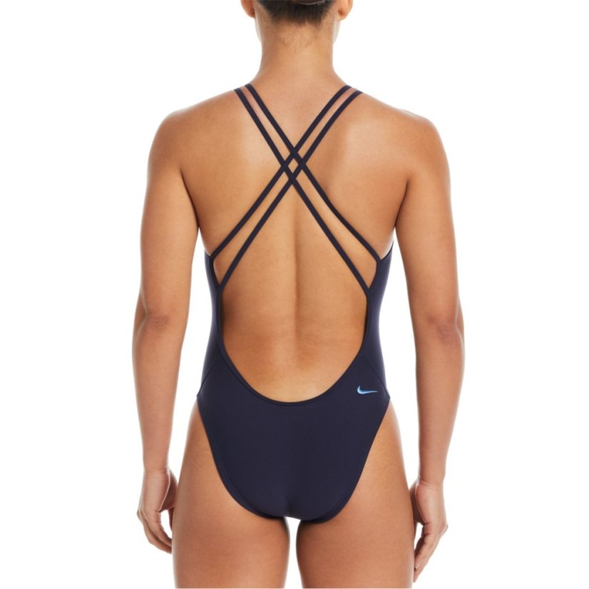 Nike Swim HydraStrong 3D Swoosh Swimsuit. Midnight Navy