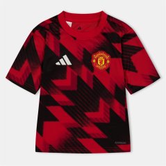 adidas Manchester United Pre Match Shirt 2025 2026 Juniors Red