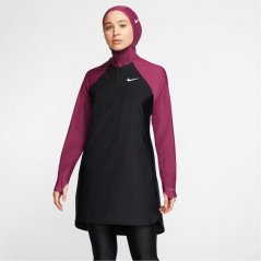 Nike Modest Victory Luxe Full Coverage Swim Dress Villain Red