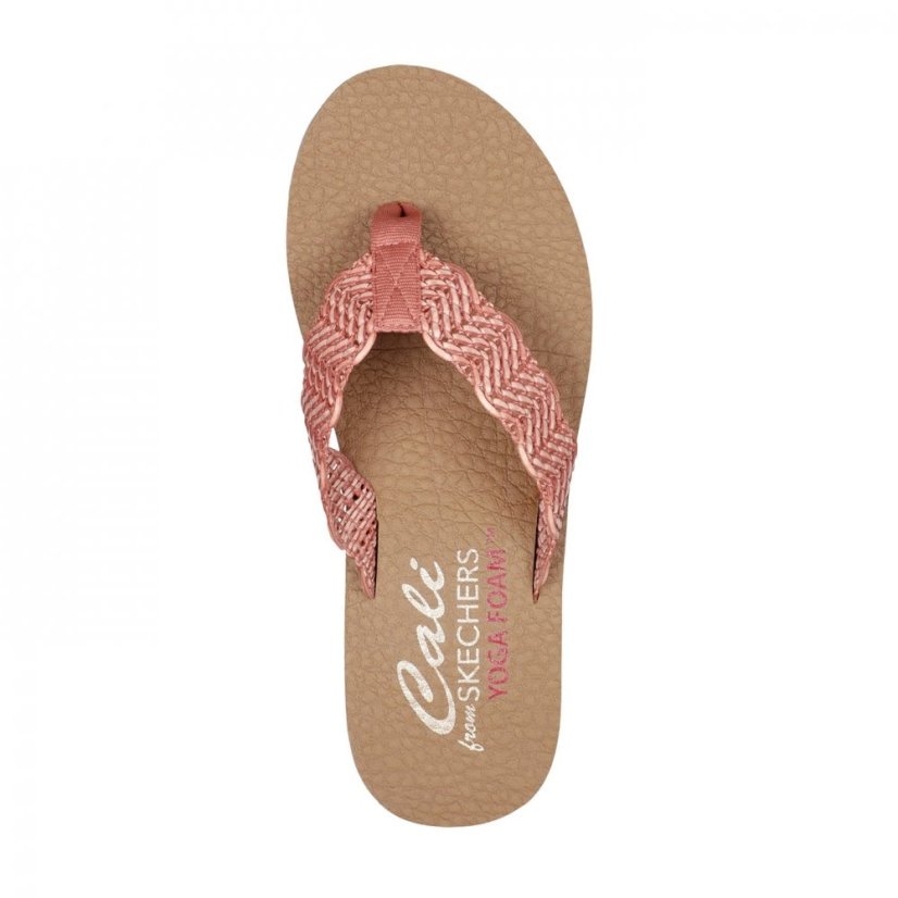 Skechers Open Weave Thong W Yoga Foam Flip Flops Girls Rosette