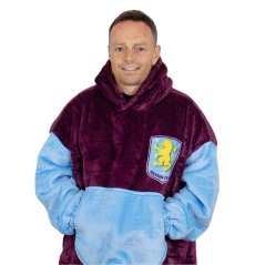 Team Football Officially Licensed Sherpa Fleece Hoodie for Adults Aston Villa FC