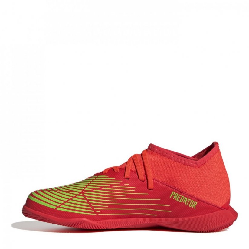 adidas Predator Edge.3 Indoor Football Shoes Kids Red/Green/Blk