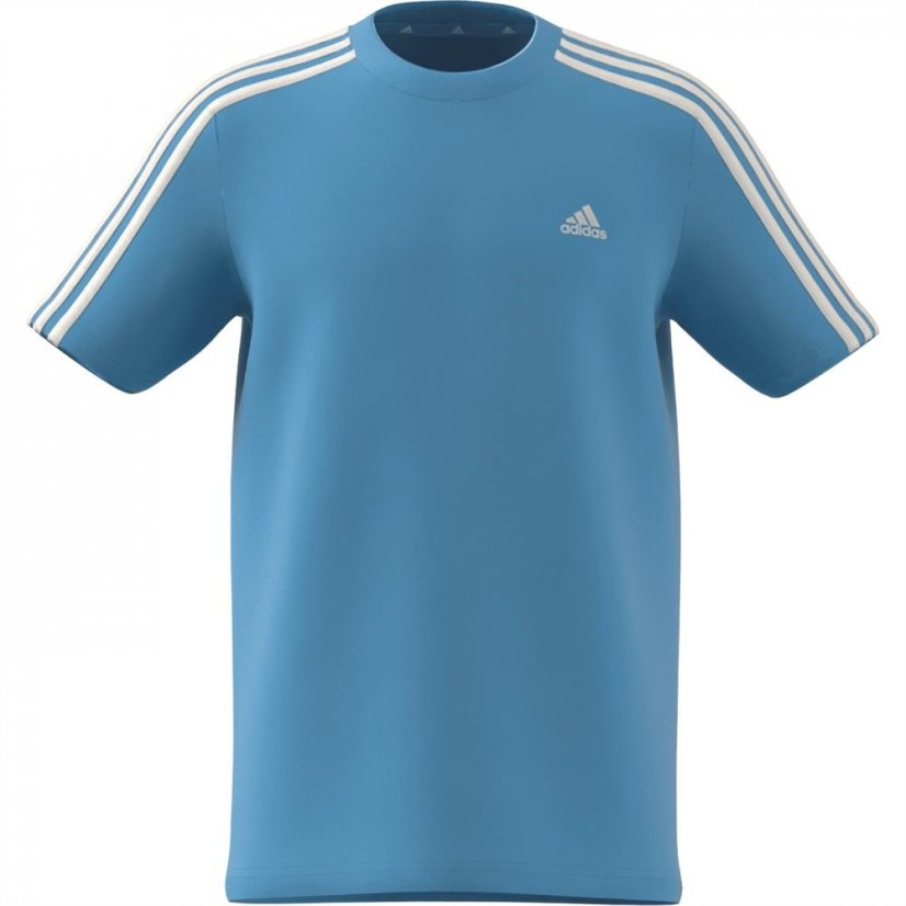 adidas Stripe Essentials T-Shirt Junior Semi Blue/White