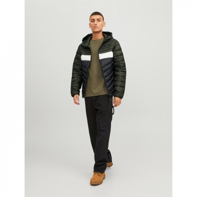 Jack and Jones Hero Hooded Puffer Jacket Rosin Block