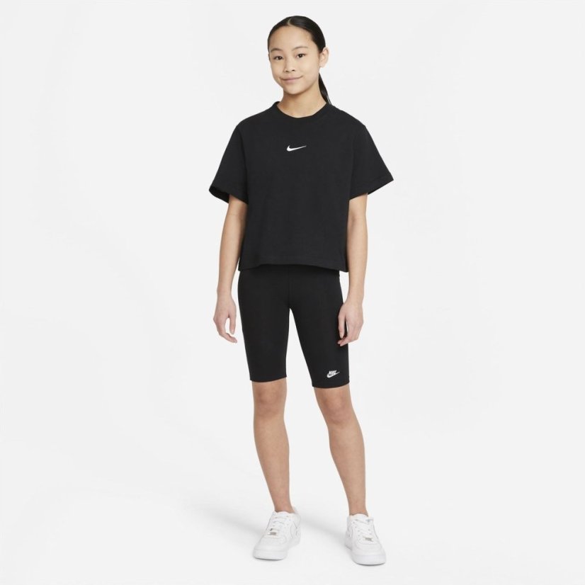 Nike Sportswear Big Kids' (Girls') T-Shirt Black/White