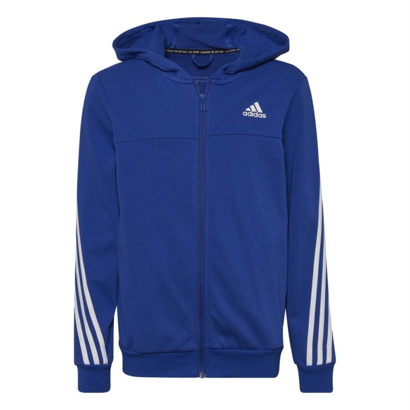 adidas Cotton Tracksuit Childrens Blue/White