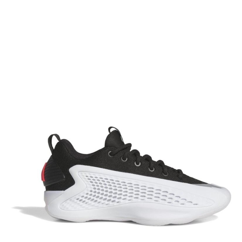 adidas Unisex Kids' A Edwards Basketball Trainers White/Blk/Red