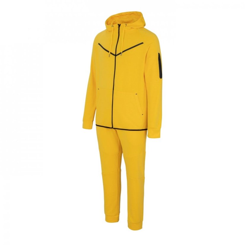 Fabric Zip Tracksuit Yellow