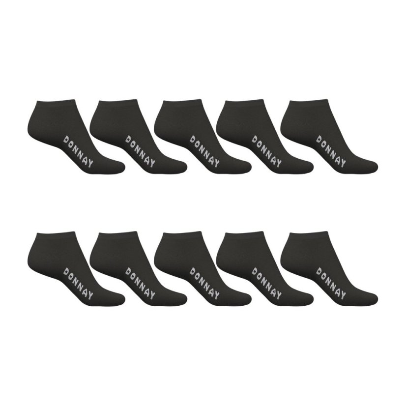 Donnay 10 Pack Trainer Socks Children Black