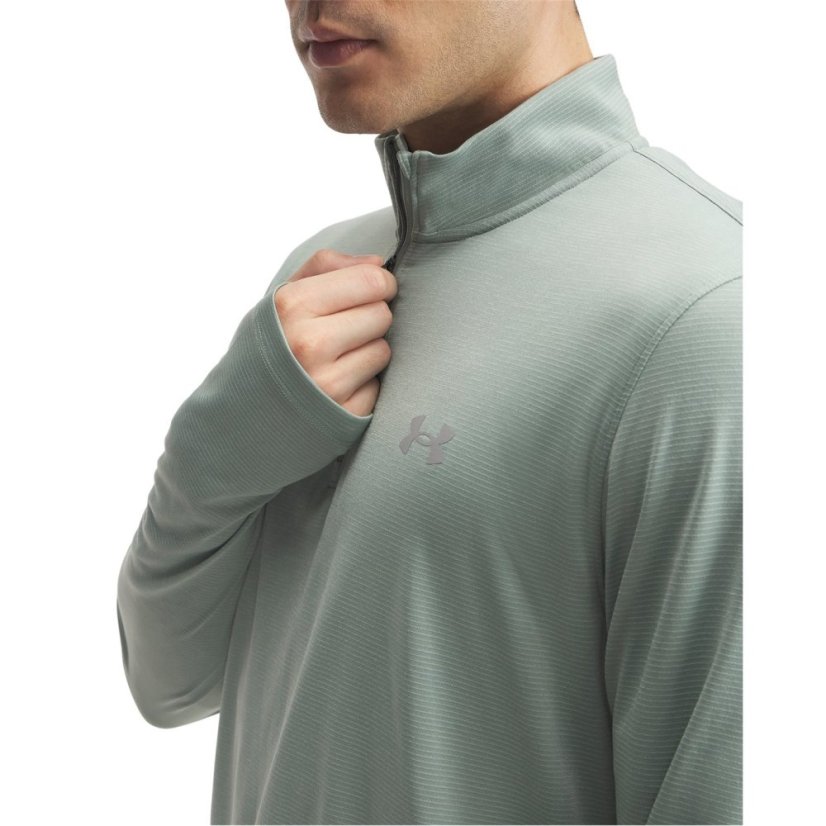 Under Armour Men's Launch 4 Zipped Long-Sleeve Performance Top Green