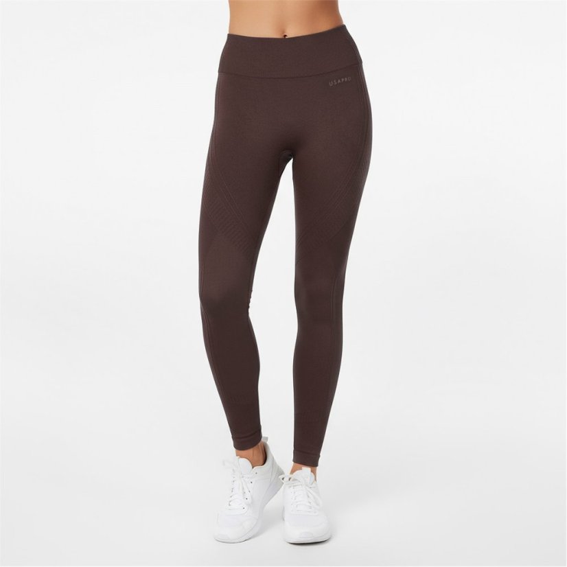 USA Pro Core High Rise Seamless Tights Womens Espresso