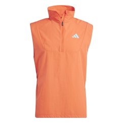 adidas Men's Adizero Half-Zip Performance Vest Red